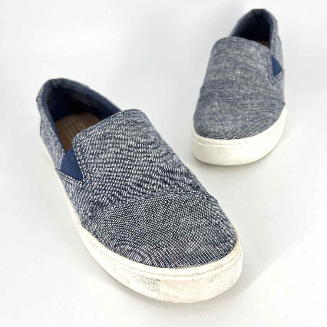 Shoe Size 8.5 Toms Blue Denim Flats