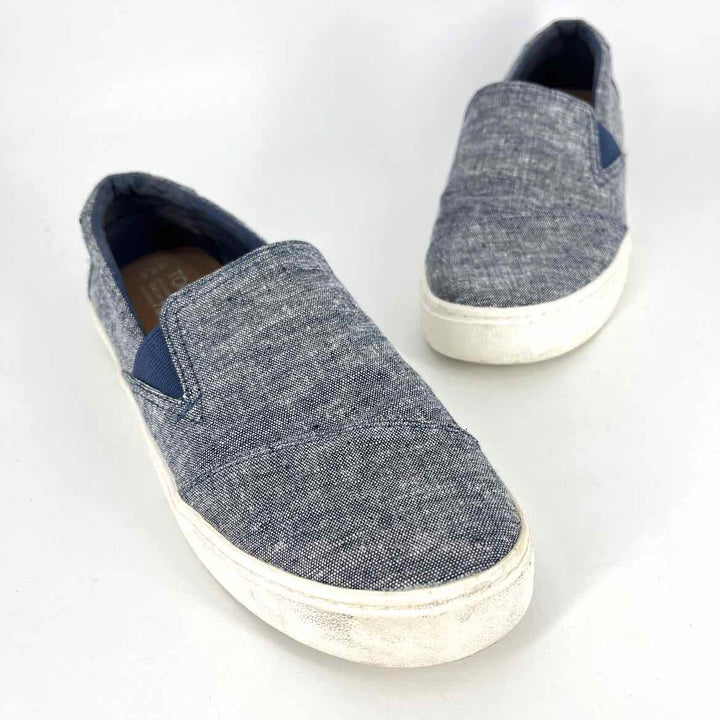 Shoe Size 8.5 Toms Blue Denim Flats
