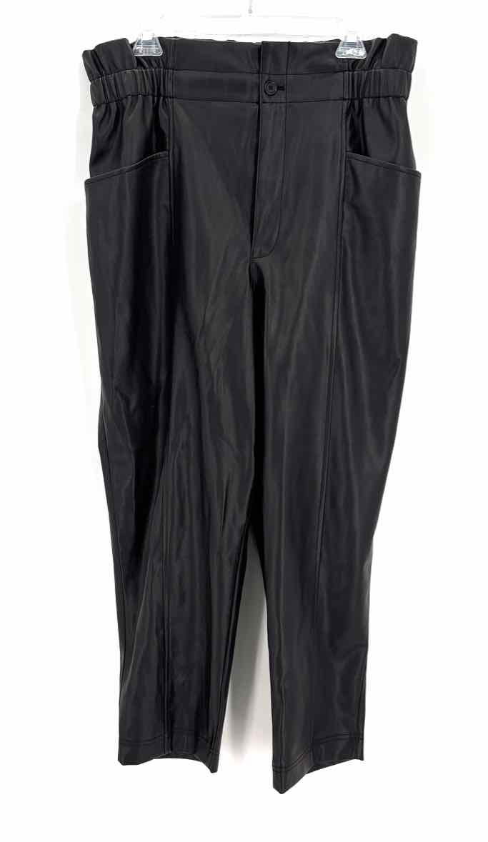 Size 14 MADEWELL Black Faux Leather Pants