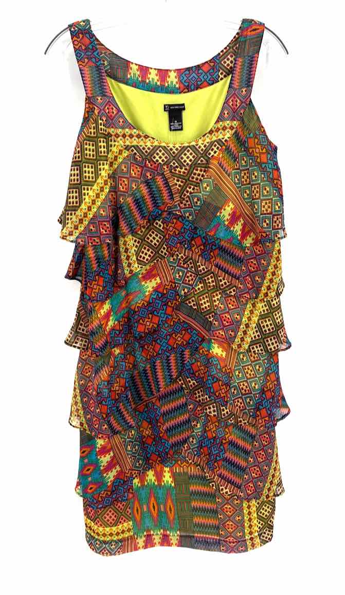 Size 14 NEW DIRECTION Multi-Color Dress