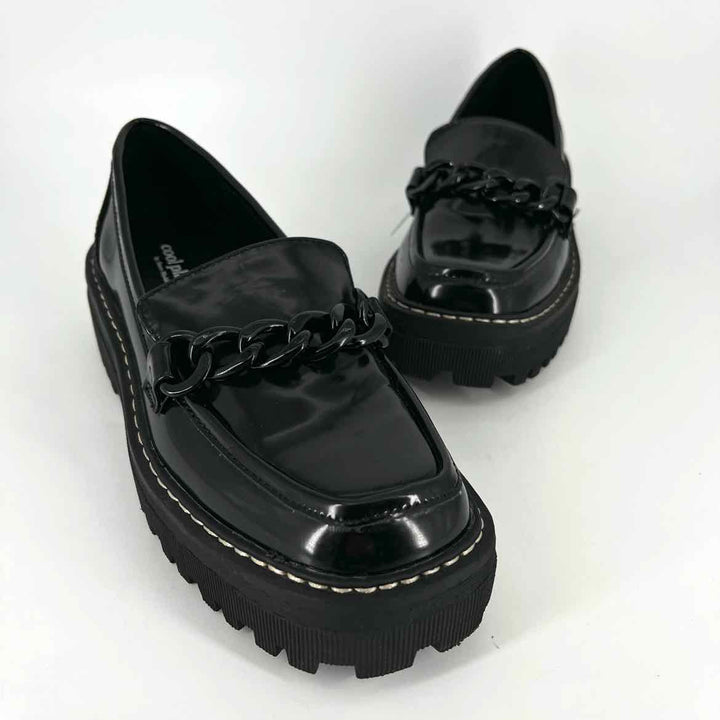 Shoe Size 6.5 Black Faux Leather Loafers