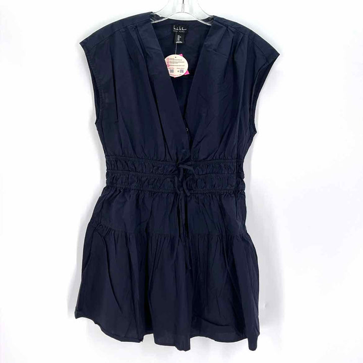 Size L NICOLE MILLER Navy Cotton Dress