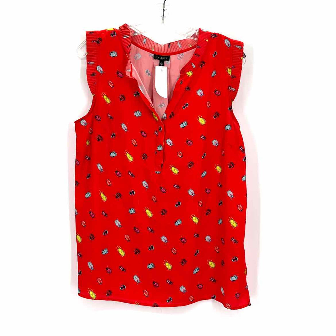 Size L Talbots Red Print Shirt
