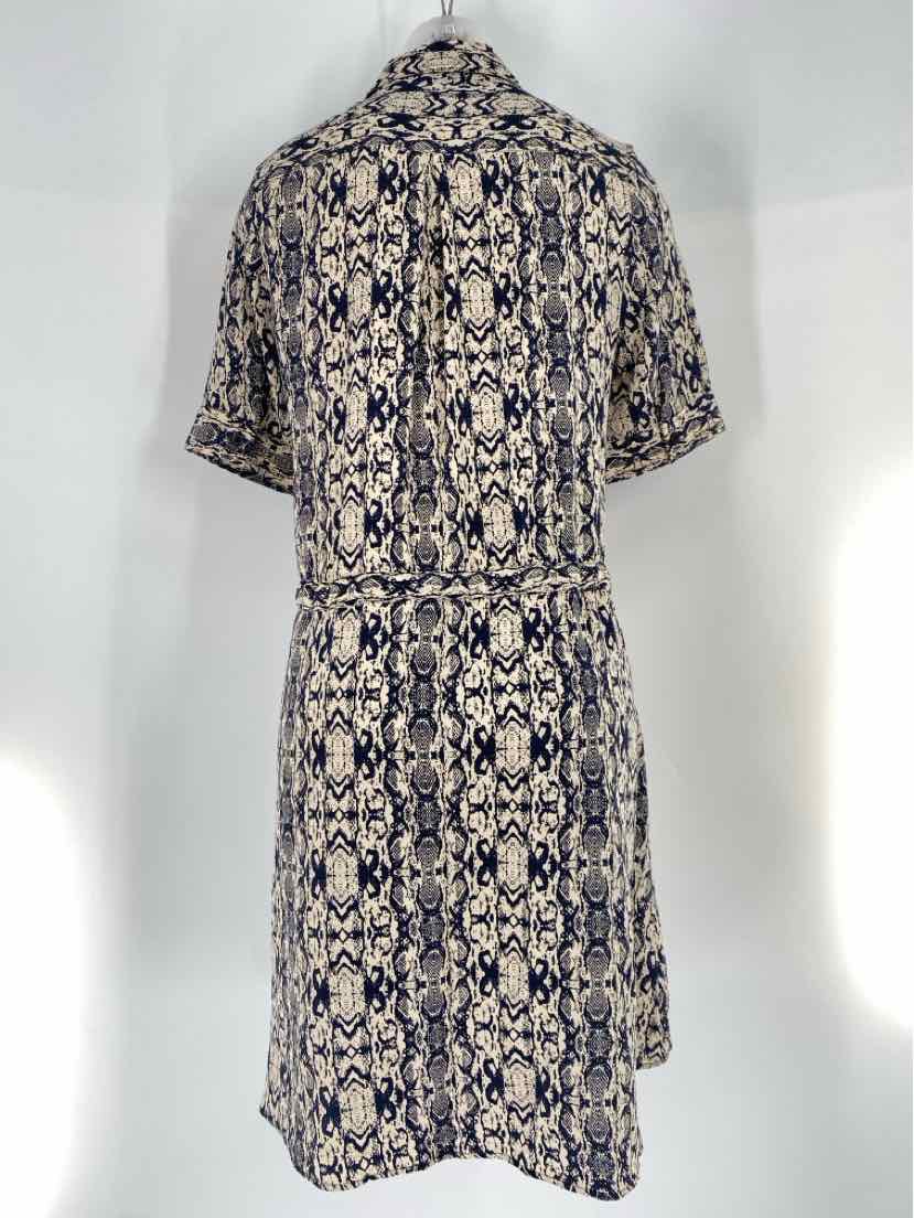 Size L Navy Print Dress
