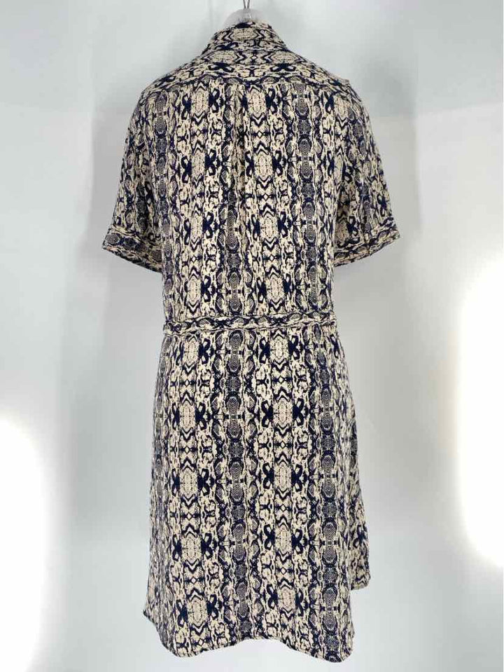 Size L Navy Print Dress