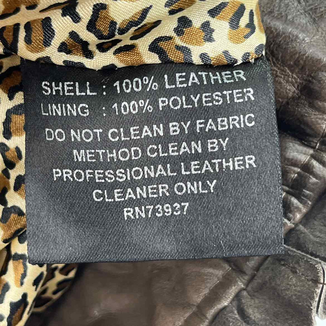 Size M Brown Leather Jacket
