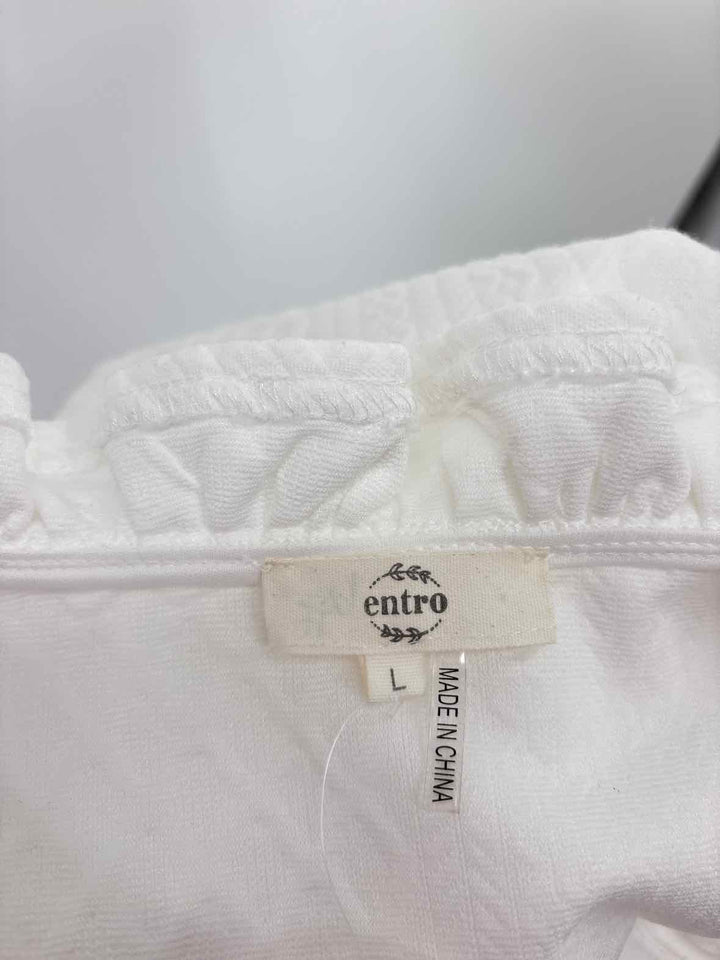 Size L ENTRO Cream Dress