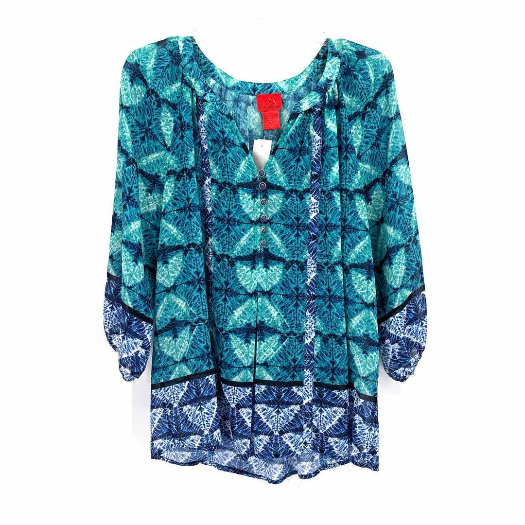 Size M v christina Green Print Shirt