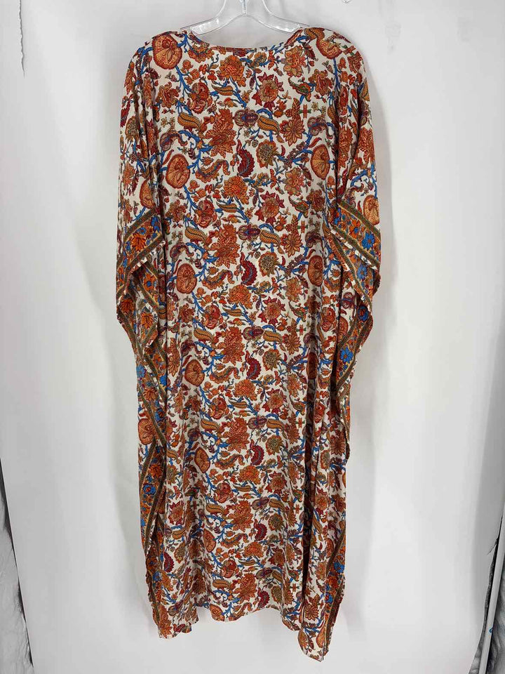Size L Orange Silk Dress