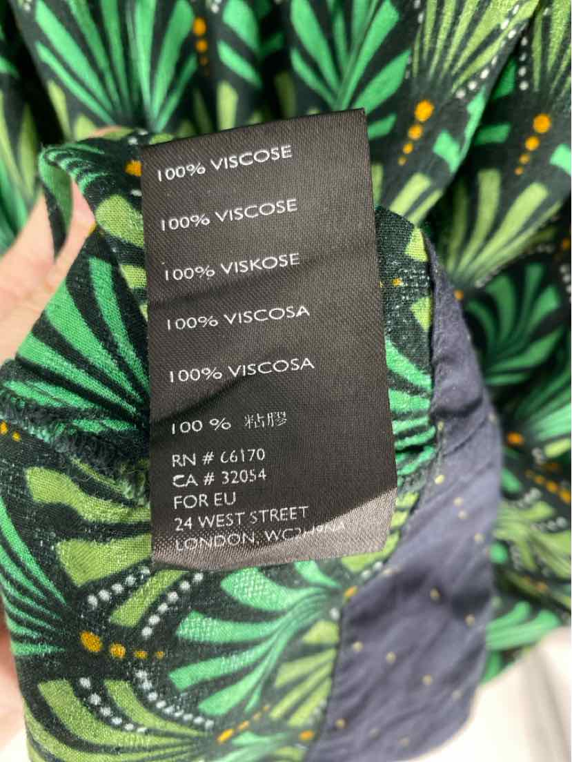 Size S MAEVE Green Print Dress
