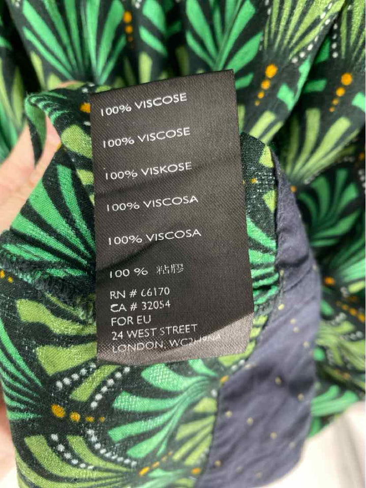 Size S MAEVE Green Print Dress