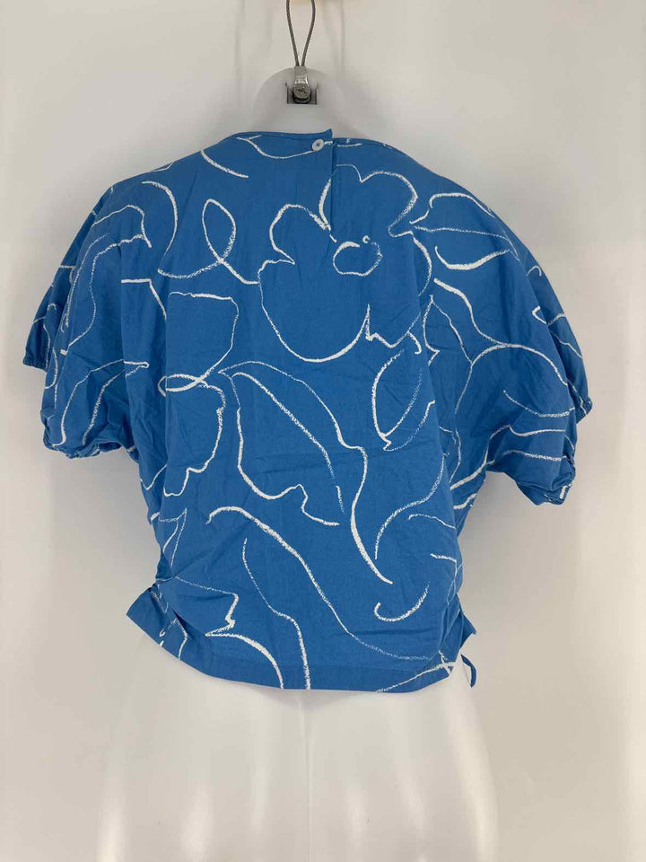Size L MADEWELL Blue Print Shirt