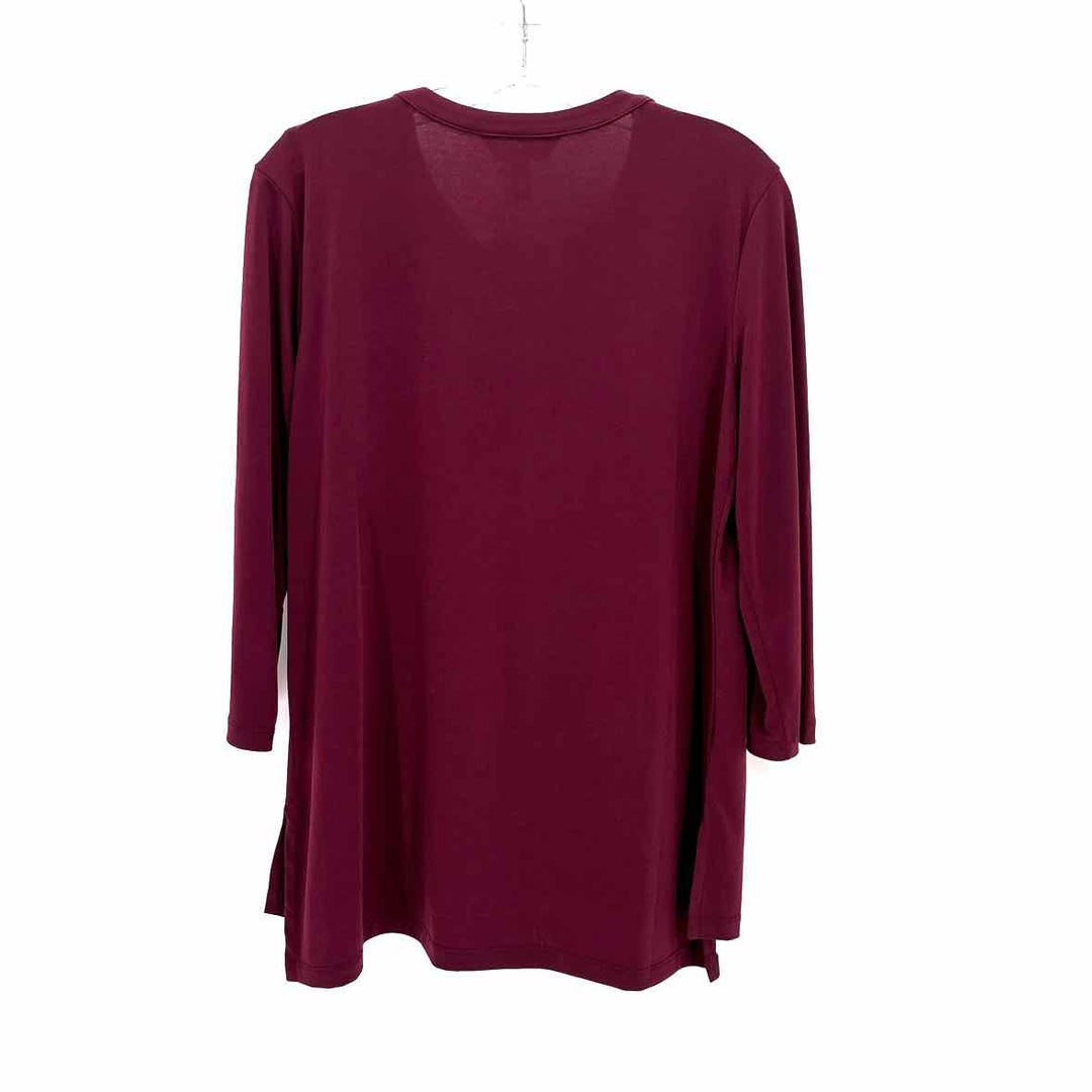 Size M ELLEN TRACY Burgundy Shirt