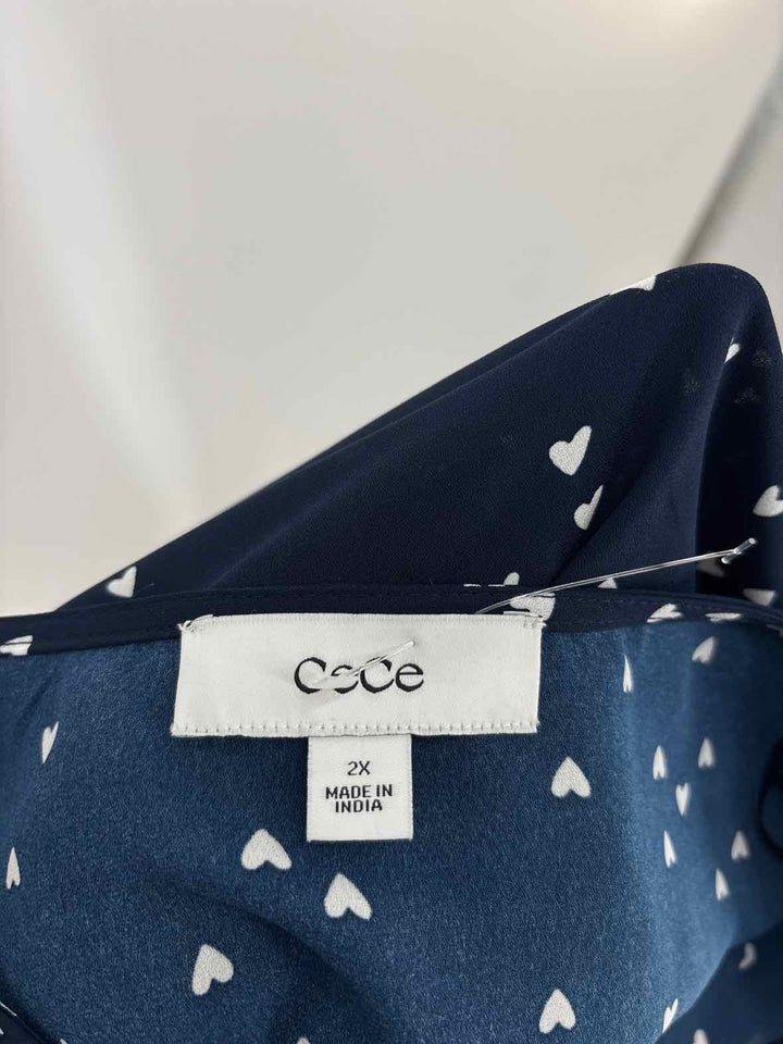 Size 2X CECE Navy Shirt