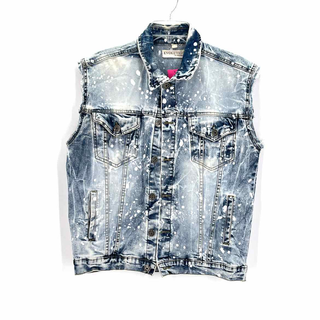 Size L Multi-Color Denim Vest