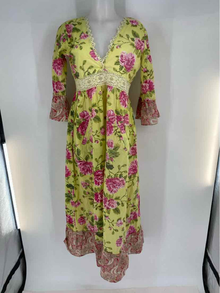 Size L Green Print Dress