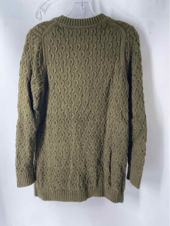 Size M White House Black Market Olive Knit Cardigan