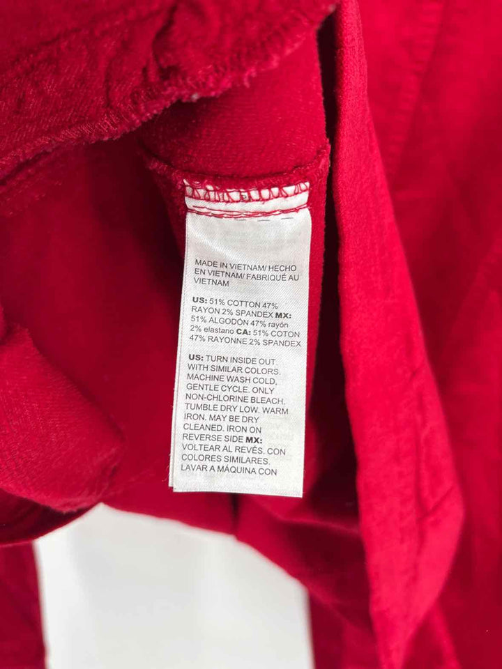 Size M Chico's Red Velour Blazer