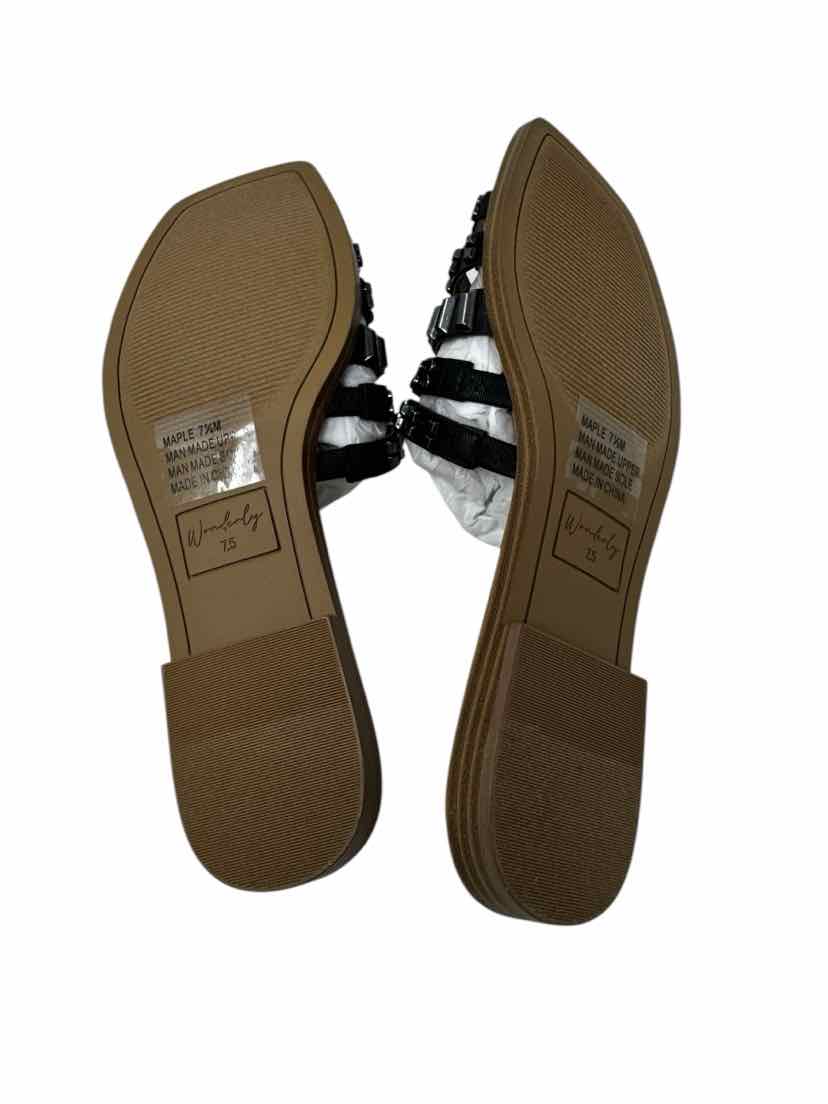 Shoe Size 7.5 WONDERLY Black Sandals
