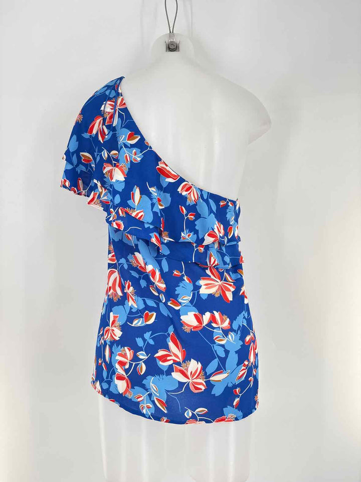 Size M ROSE + OLIVE Blue Print Shirt