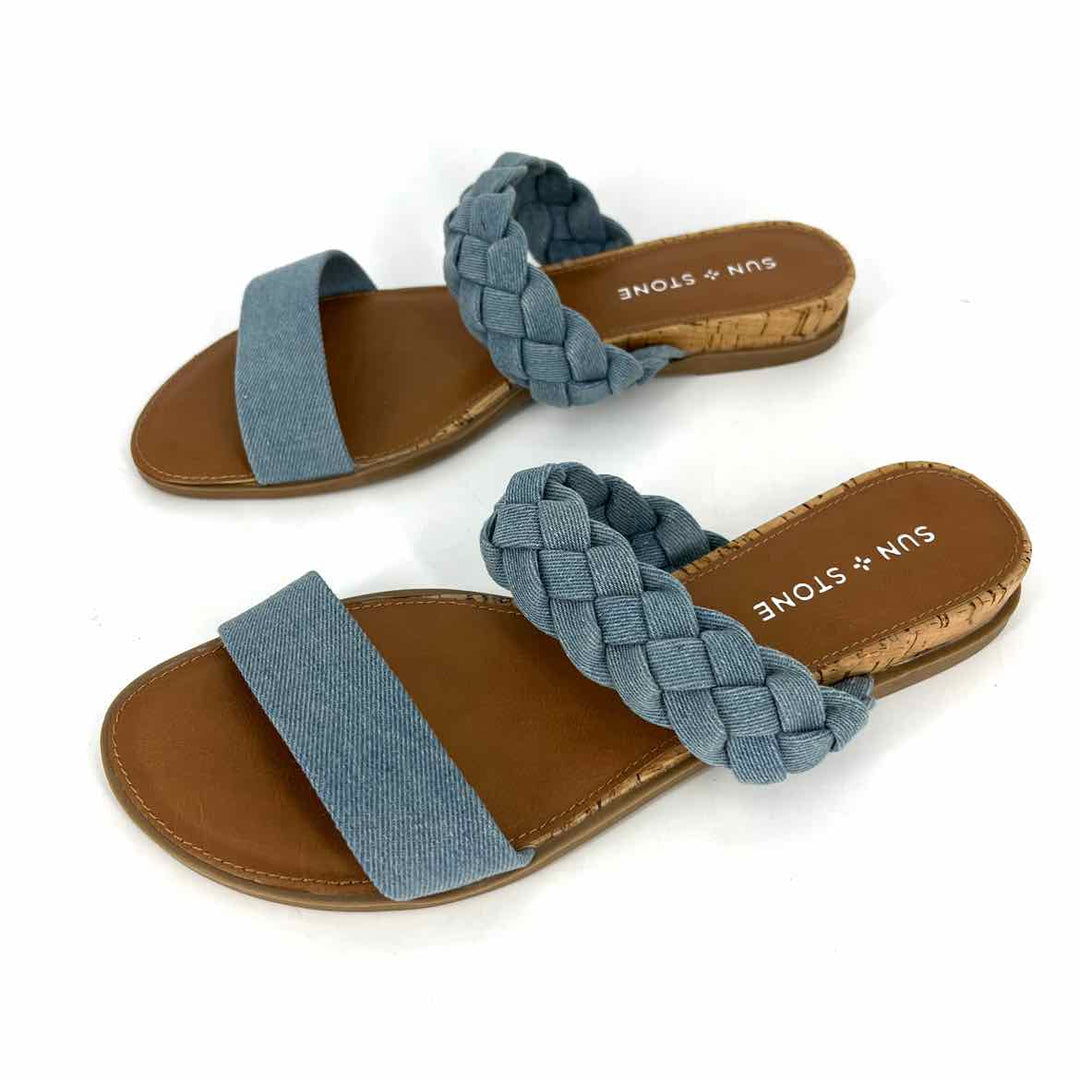 Shoe Size 8 Blue Denim Sandals