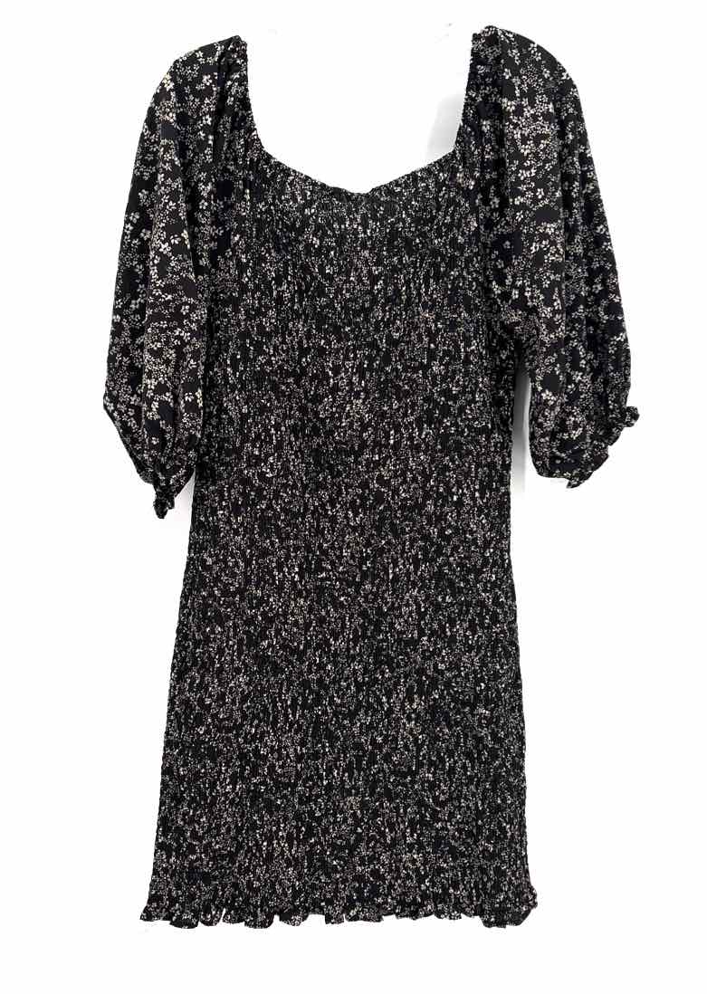 Size 2X Black Print Dress