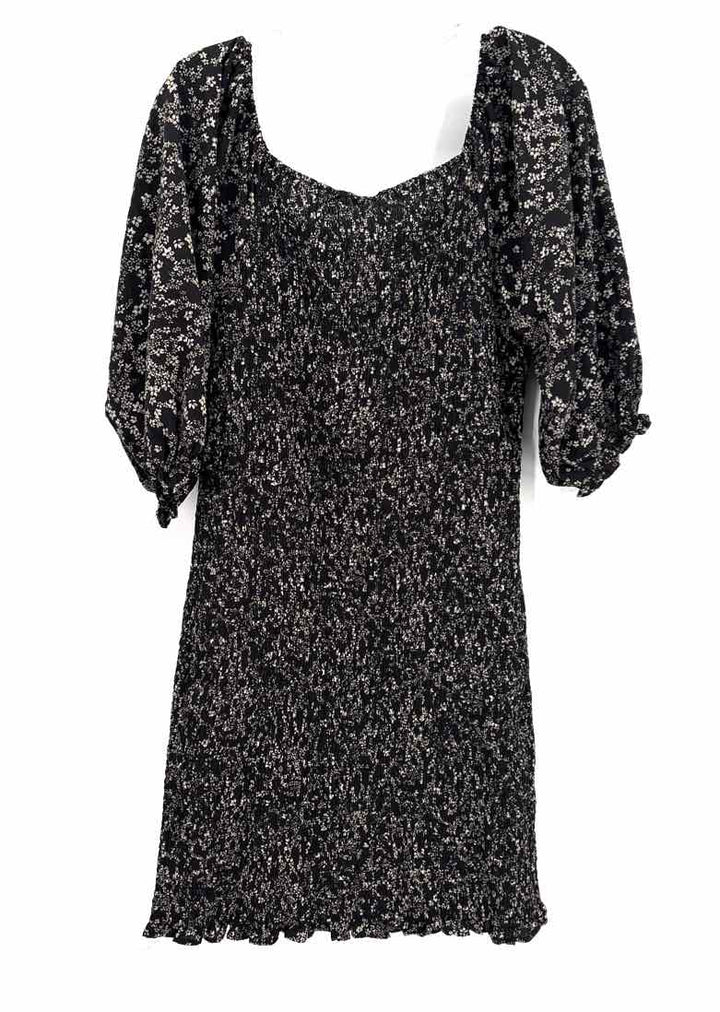 Size 2X Black Print Dress