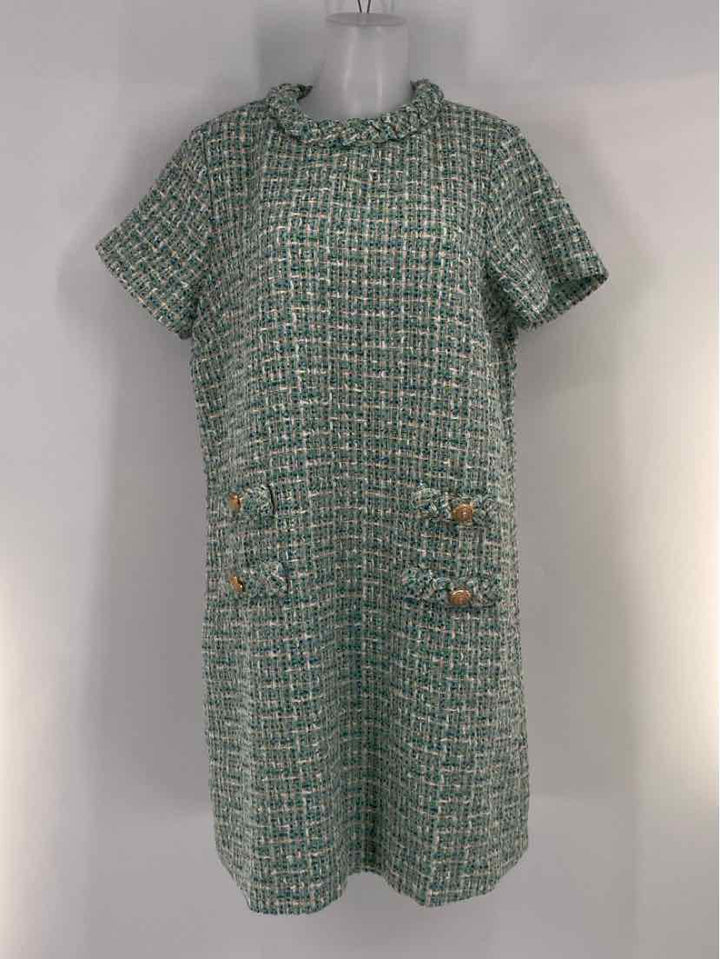 Size XL TUCKERNUCK Green Tweed Dress