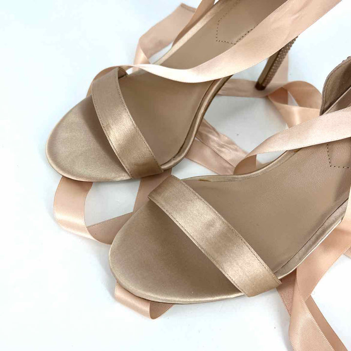 Shoe Size 8 Aldo Rose Gold Rhinestone Heels