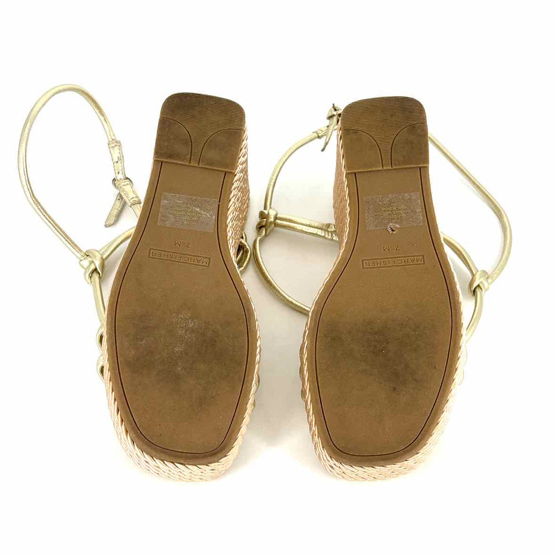 Shoe Size 7.5 MARC FISHER Gold Sandals