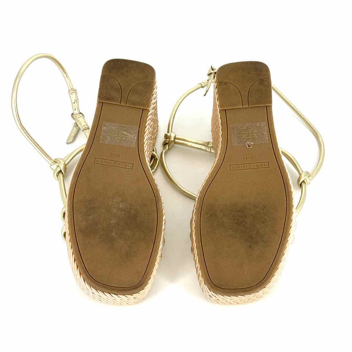 Shoe Size 7.5 MARC FISHER Gold Sandals