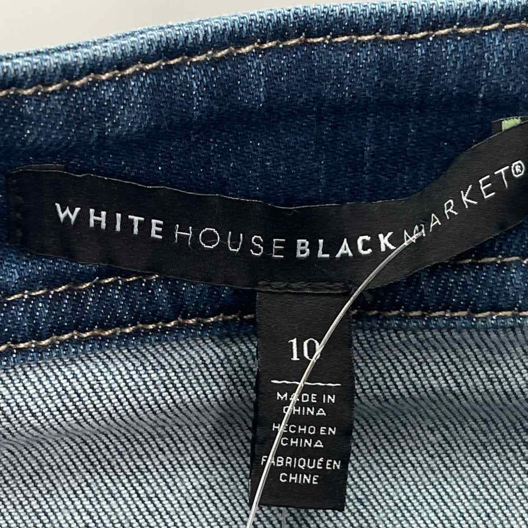 Size 10 White House Black Market Blue Denim Shirt