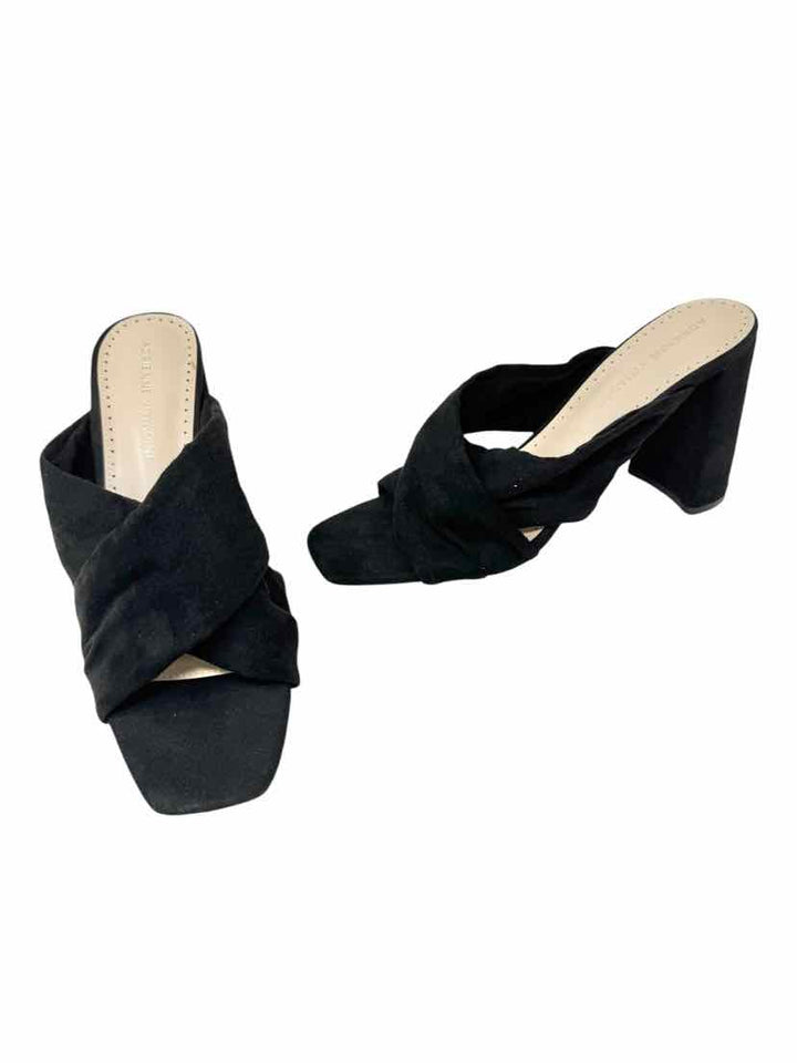 Shoe Size 9.5 ADRIENNE VITTADINI Black Suede Sandals