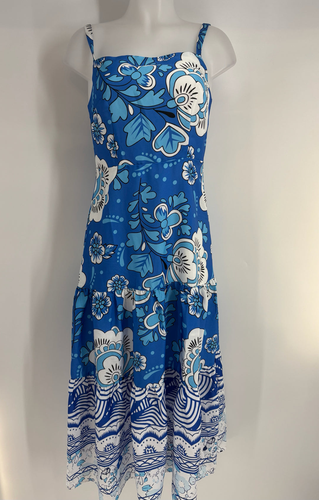 Size 2 Blue Print Dress