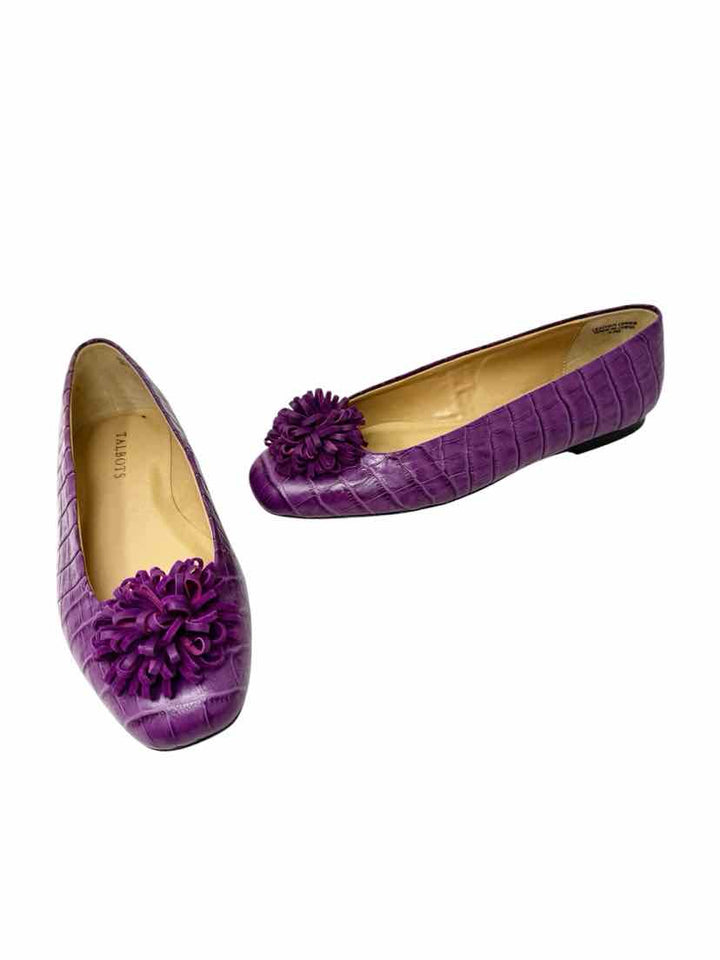 Shoe Size 9.5 Talbots Purple Leather Flats