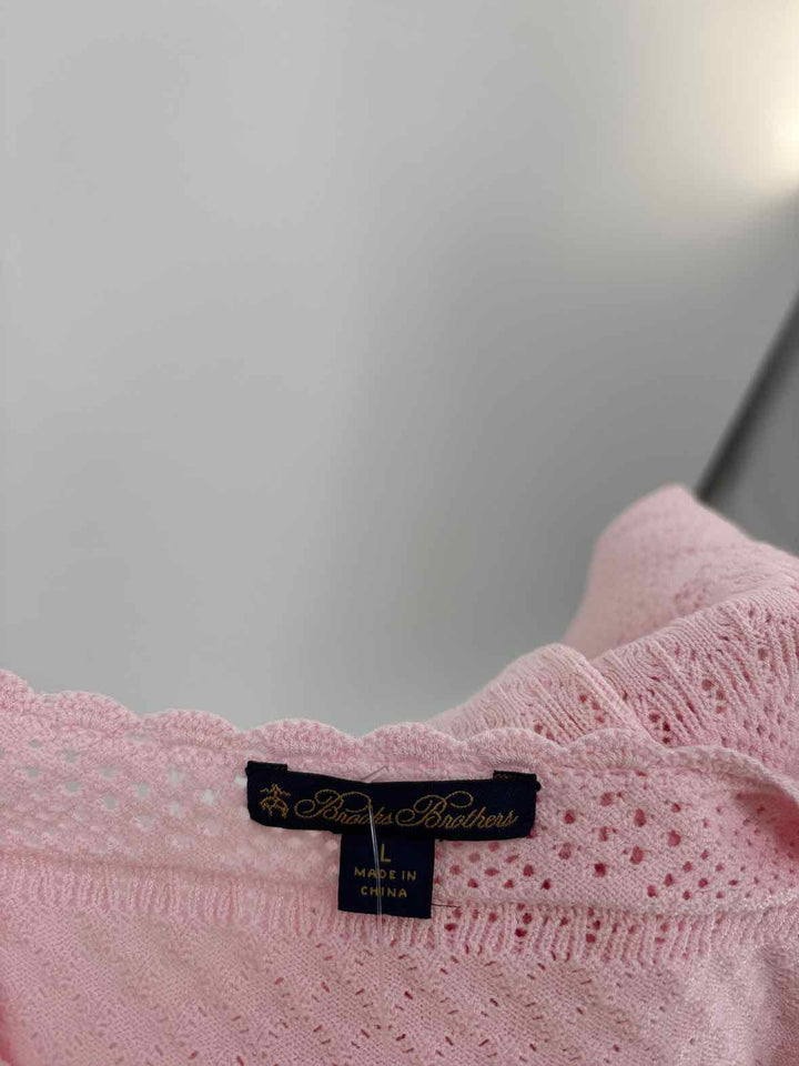Size L Brooks Brothers Pink Knit Sweater
