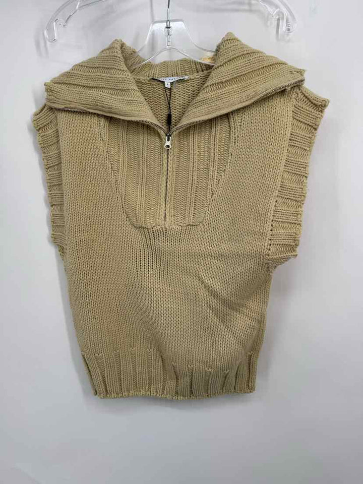 Size S ENGLISH FACTORY Tan Knit Sweater