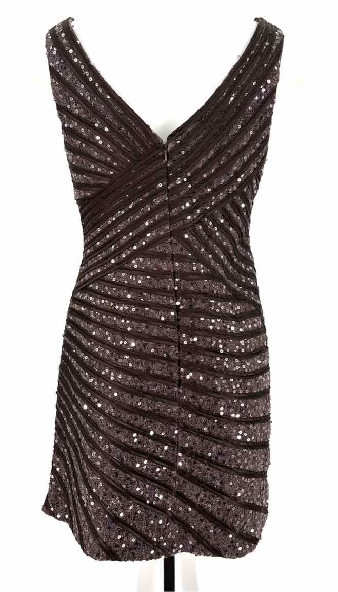 Size 40 Charcoal Lace Sequined Dress