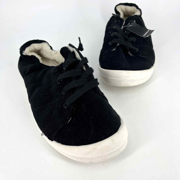 Shoe Size 12 Torrid Black Velvet Sneakers