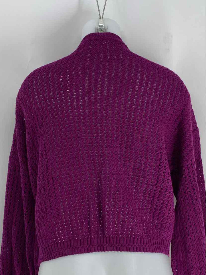 Size 10 Fuschia Knit Cardigan