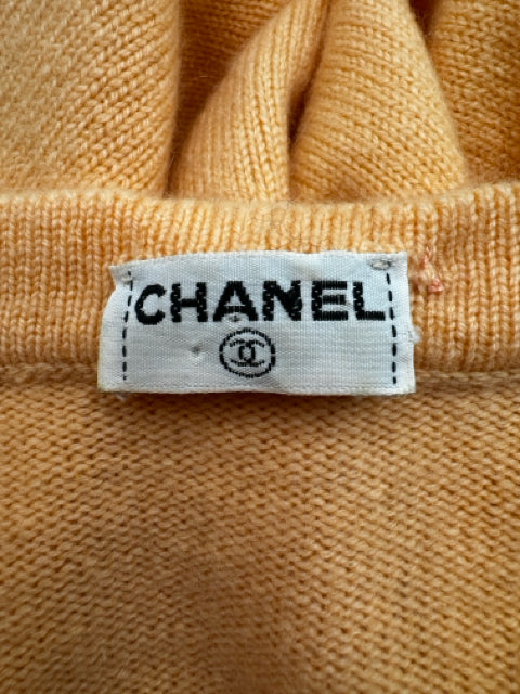 Size 0 Chanel Peach Cashmere Cardigan