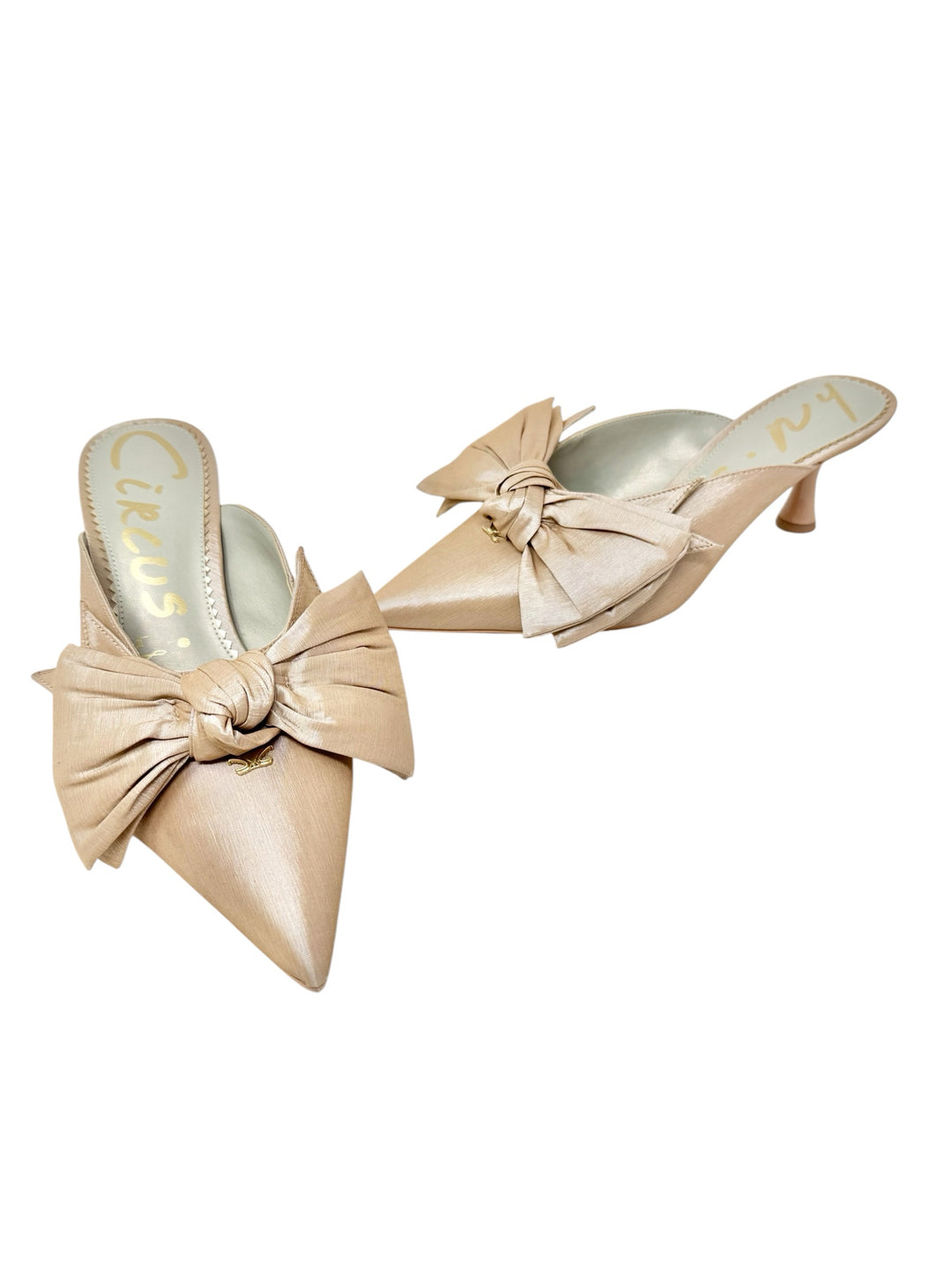 Shoe Size 9.5 Sam Edeleman Beige Sateen Pumps