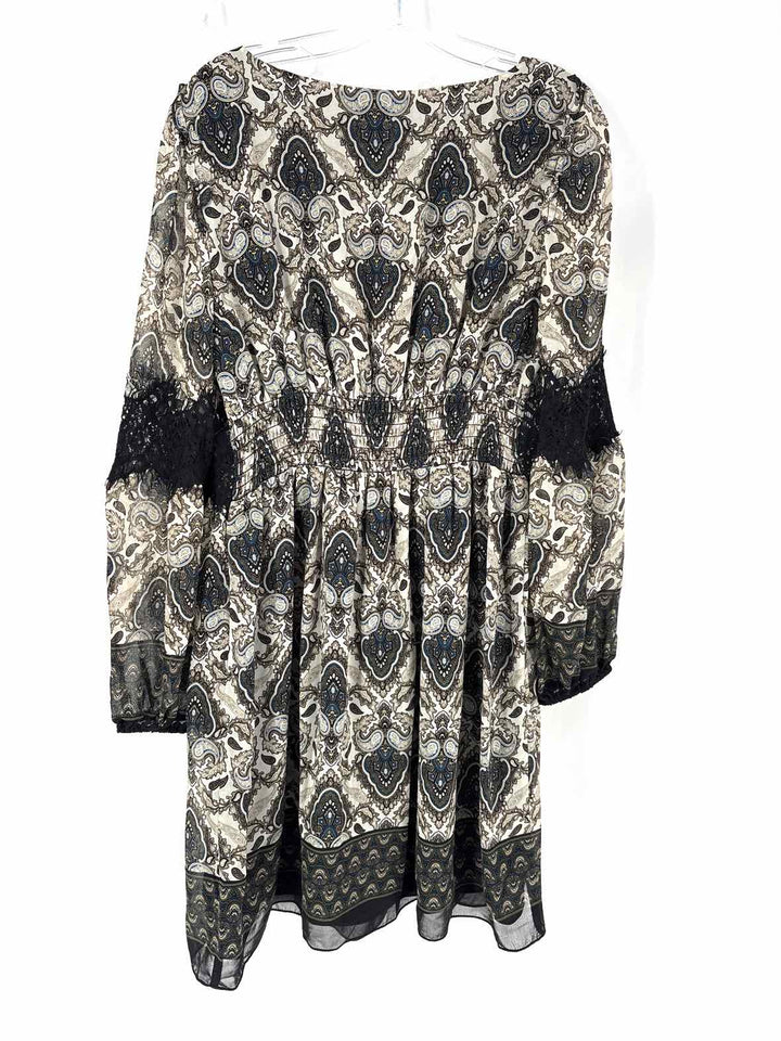 Size XL MAX STUDIO Brown Print Dress