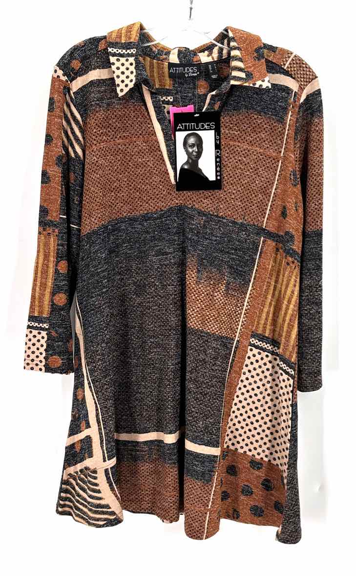 Size M ATTITUDES BY RENEE Tan Dress