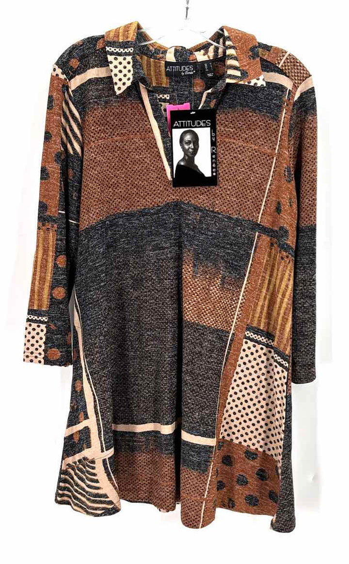 Size M ATTITUDES BY RENEE Tan Dress
