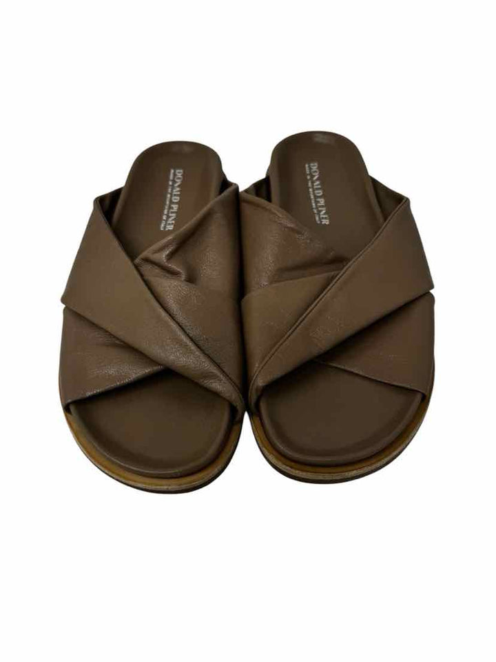 Shoe Size 10 DONALD PLINER Tan Leather Sandals