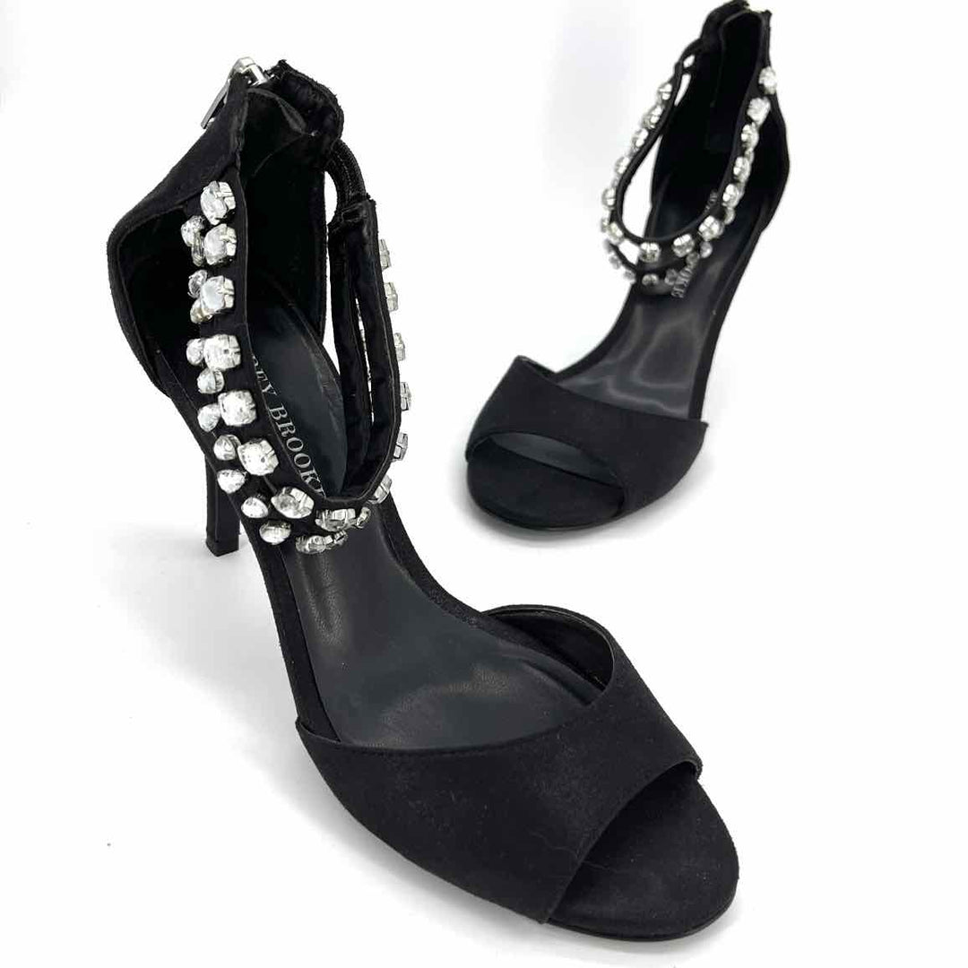 Shoe Size 8 Black Rhinestone Pumps