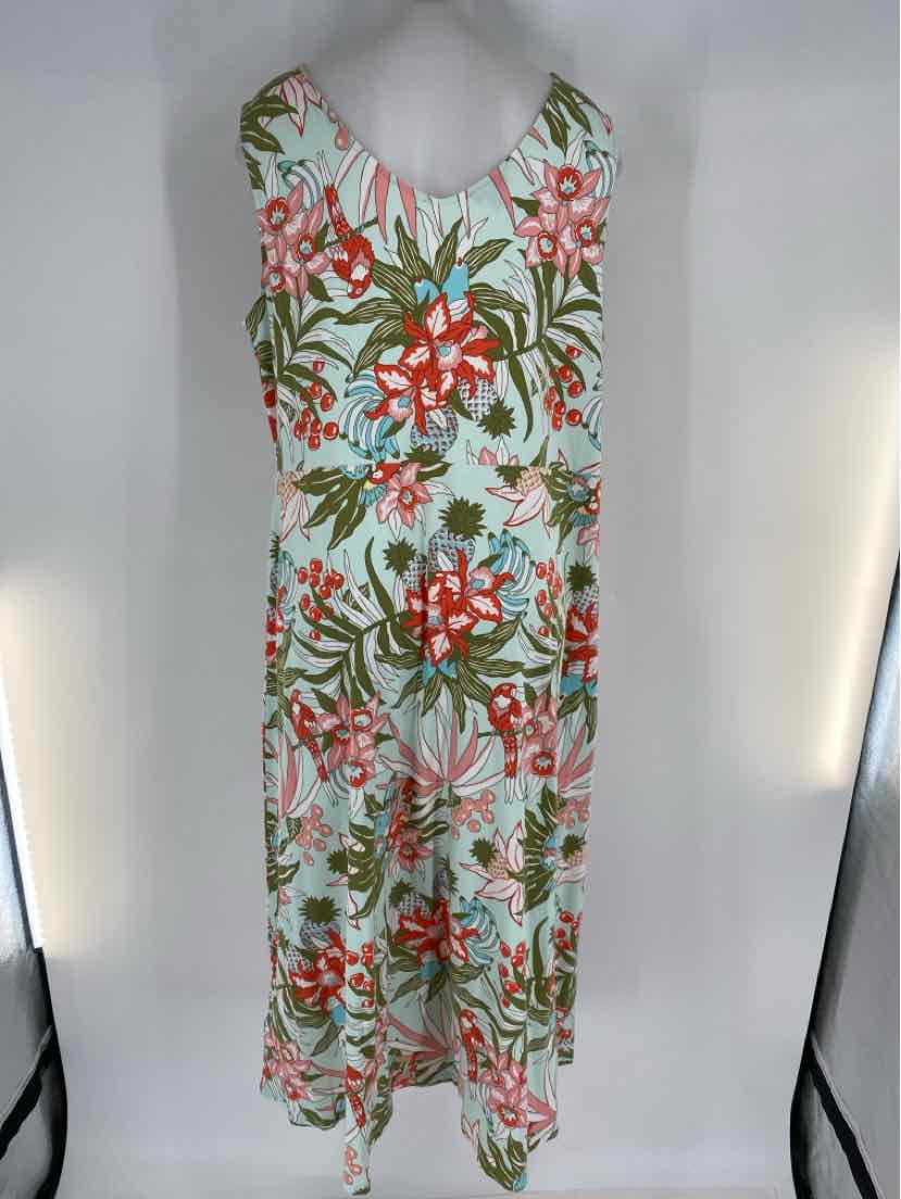 Size 2X Talbots Teal Cotton Dress