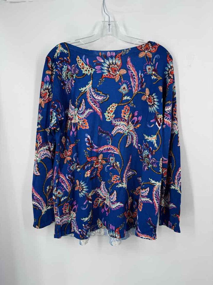 Size L Chico's Blue Print Sweater
