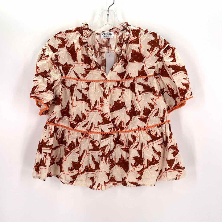 Size XS CROSBY Beige Print Shirt